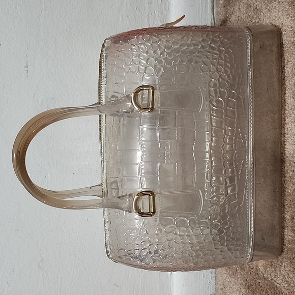 Furla Clear Opaque Jelly PVC Candy Bag Purse Satchel Handbag - Picture 5 of 15